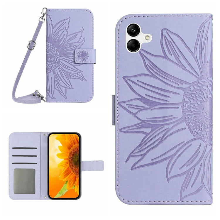 Skin Feel Sun Flower Pattern Flip Leather Phone Case, For Samsung Galaxy A04 4G, For Samsung Galaxy A04S, For Samsung Galaxy A10S/M01S, For Samsung Galaxy A12 4G/A12 5G/M12/F12