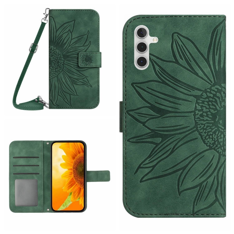 Skin Feel Sun Flower Pattern Flip Leather Phone Case, For Samsung Galaxy A04 4G, For Samsung Galaxy A04S, For Samsung Galaxy A10S/M01S, For Samsung Galaxy A12 4G/A12 5G/M12/F12