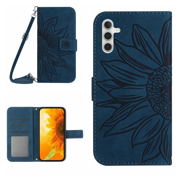 Skin Feel Sun Flower Pattern Flip Leather Phone Case, For Samsung Galaxy A04 4G, For Samsung Galaxy A04S, For Samsung Galaxy A10S/M01S, For Samsung Galaxy A12 4G/A12 5G/M12/F12