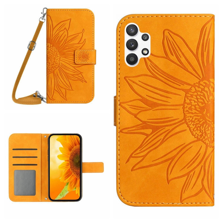 Skin Feel Sun Flower Pattern Flip Leather Phone Case, For Samsung Galaxy A13 4G, For Samsung Galaxy A13 5G, For Samsung Galaxy A14 5G, For Samsung Galaxy A20E