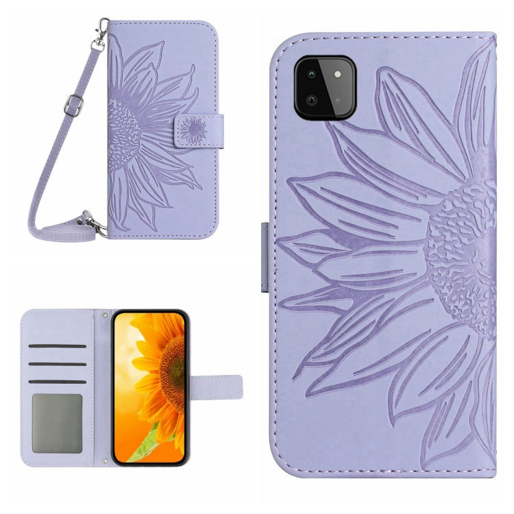 Skin Feel Sun Flower Pattern Flip Leather Phone Case, For Samsung Galaxy A20S, For Samsung Galaxy A22 4G, For Samsung Galaxy A22 5G, For Samsung Galaxy A23