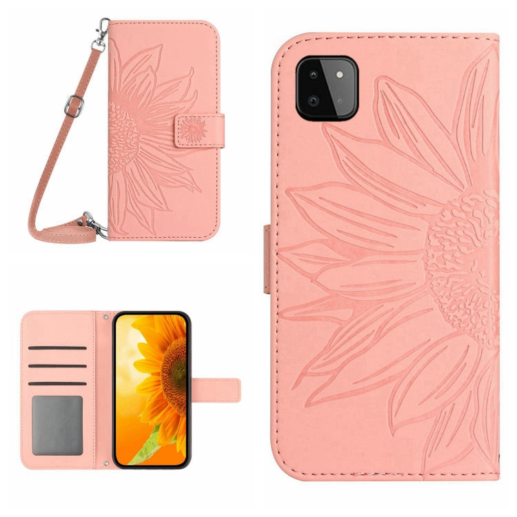 Skin Feel Sun Flower Pattern Flip Leather Phone Case, For Samsung Galaxy A20S, For Samsung Galaxy A22 4G, For Samsung Galaxy A22 5G, For Samsung Galaxy A23