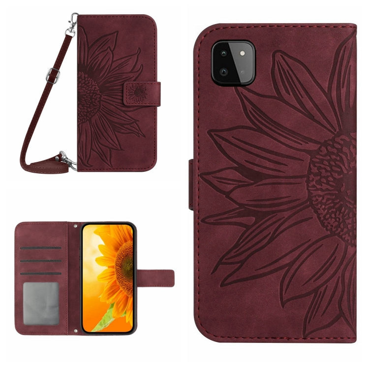 Skin Feel Sun Flower Pattern Flip Leather Phone Case, For Samsung Galaxy A20S, For Samsung Galaxy A22 4G, For Samsung Galaxy A22 5G, For Samsung Galaxy A23