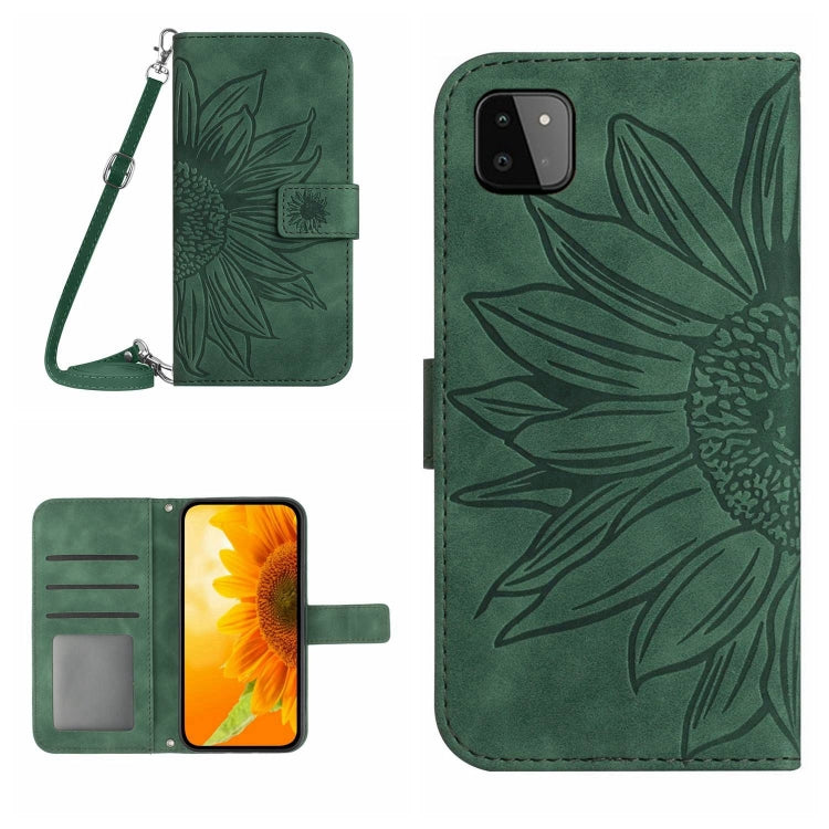 Skin Feel Sun Flower Pattern Flip Leather Phone Case, For Samsung Galaxy A20S, For Samsung Galaxy A22 4G, For Samsung Galaxy A22 5G, For Samsung Galaxy A23