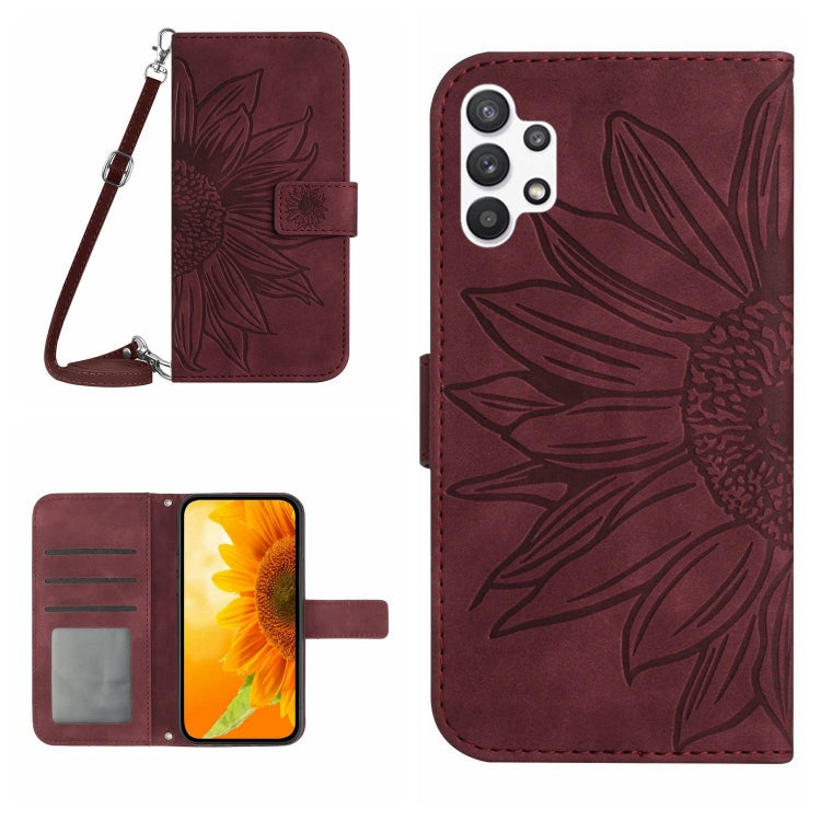 Skin Feel Sun Flower Pattern Flip Leather Phone Case, For Samsung Galaxy A23E, For Samsung Galaxy A30/A20/M10S, For Samsung Galaxy A32 4G, For Samsung Galaxy A32 5G