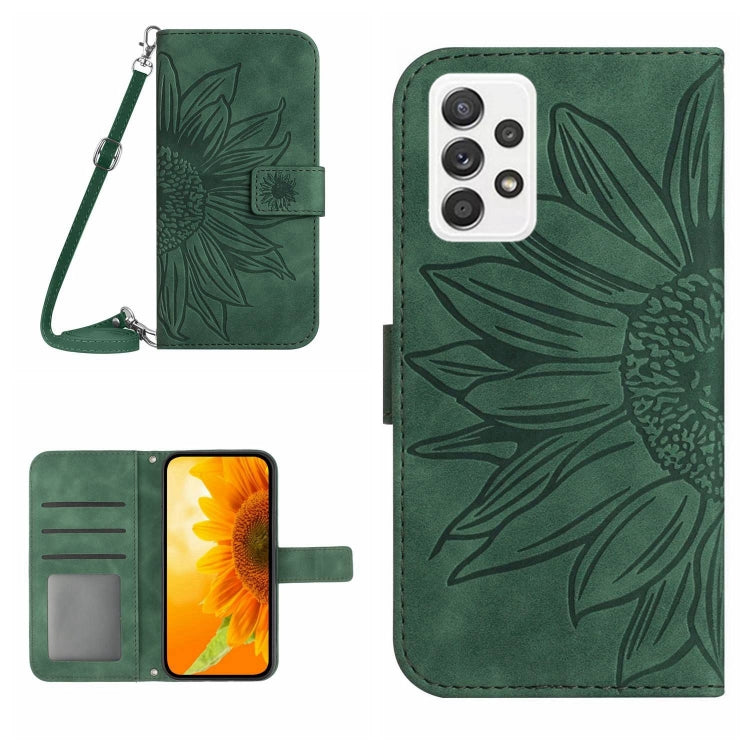 Skin Feel Sun Flower Pattern Flip Leather Phone Case, For Samsung Galaxy A71 5G, For Samsung Galaxy A72, For Samsung Galaxy A73 5G, For Samsung Galaxy A81/Note10 Lite