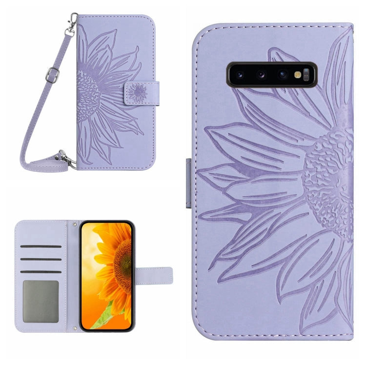 Skin Feel Sun Flower Pattern Flip Leather Phone Case, For Samsung Galaxy S10, For Samsung Galaxy S10+