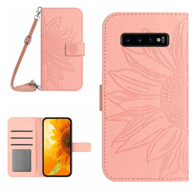 Skin Feel Sun Flower Pattern Flip Leather Phone Case, For Samsung Galaxy S10, For Samsung Galaxy S10+