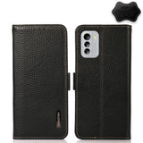 KHAZNEH Side-Magnetic Litchi Genuine Leather RFID Phone Case, For Nokia G60 5G, For Samsung Galaxy S23+ 5G, For Samsung Galaxy S23 5G, For Samsung Galaxy S23 Ultra 5G