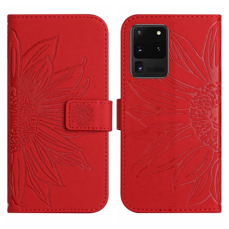Skin Feel Sun Flower Pattern Flip Leather Phone Case