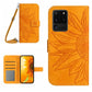 Skin Feel Sun Flower Pattern Flip Leather Phone Case