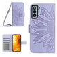 Skin Feel Sun Flower Pattern Flip Leather Phone Case