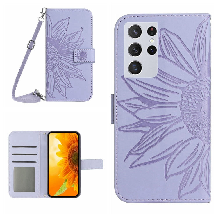 Skin Feel Sun Flower Pattern Flip Leather Phone Case