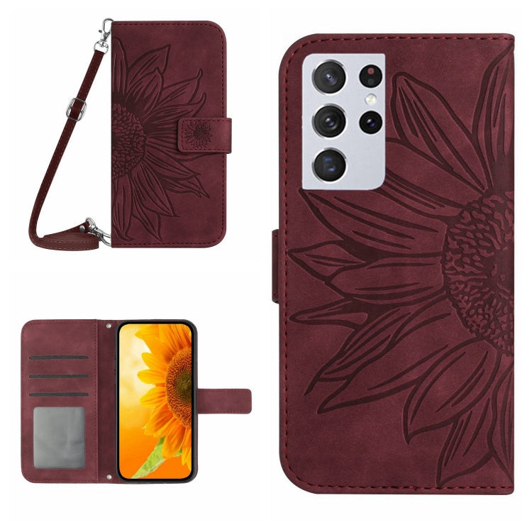 Skin Feel Sun Flower Pattern Flip Leather Phone Case