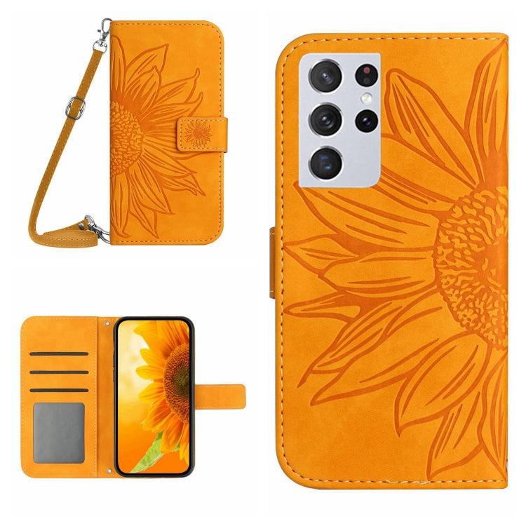 Skin Feel Sun Flower Pattern Flip Leather Phone Case