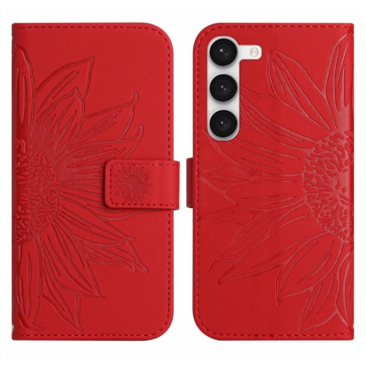 Skin Feel Sun Flower Pattern Flip Leather Phone Case