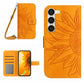 Skin Feel Sun Flower Pattern Flip Leather Phone Case