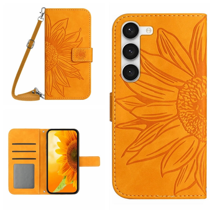 Skin Feel Sun Flower Pattern Flip Leather Phone Case