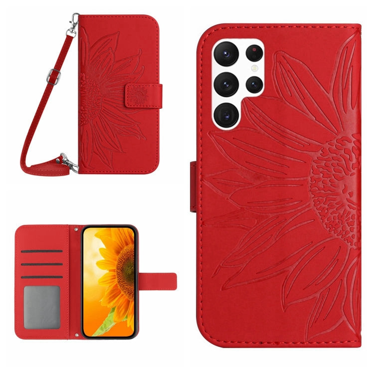 Skin Feel Sun Flower Pattern Flip Leather Phone Case