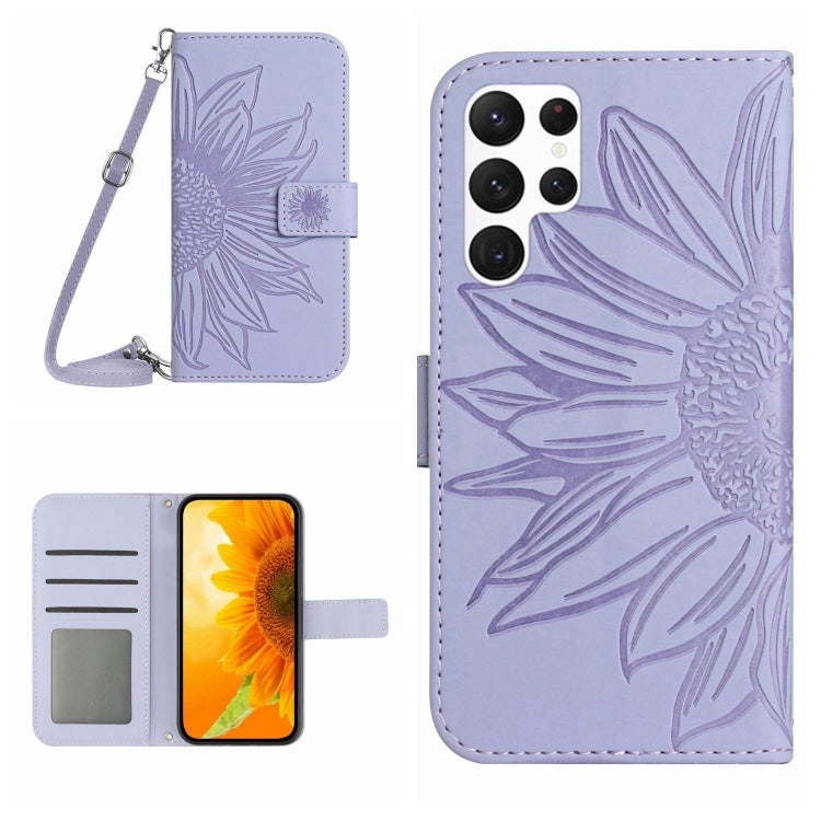 Skin Feel Sun Flower Pattern Flip Leather Phone Case
