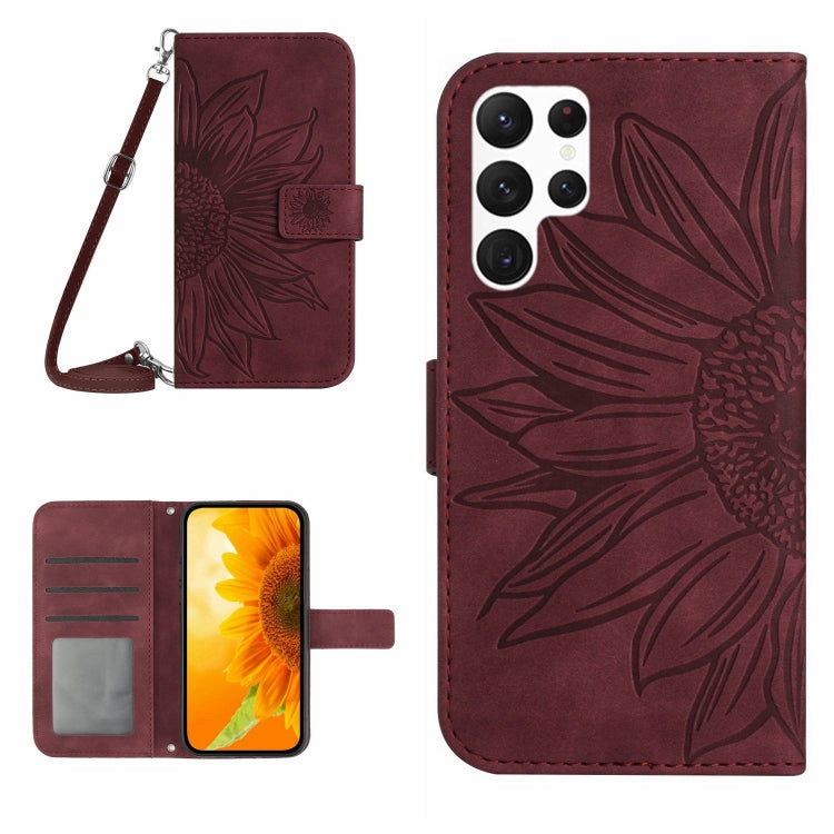 Skin Feel Sun Flower Pattern Flip Leather Phone Case