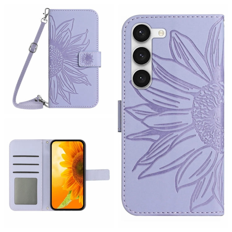 Skin Feel Sun Flower Pattern Flip Leather Phone Case