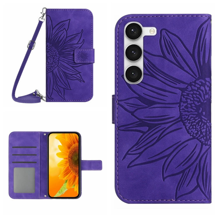 Skin Feel Sun Flower Pattern Flip Leather Phone Case