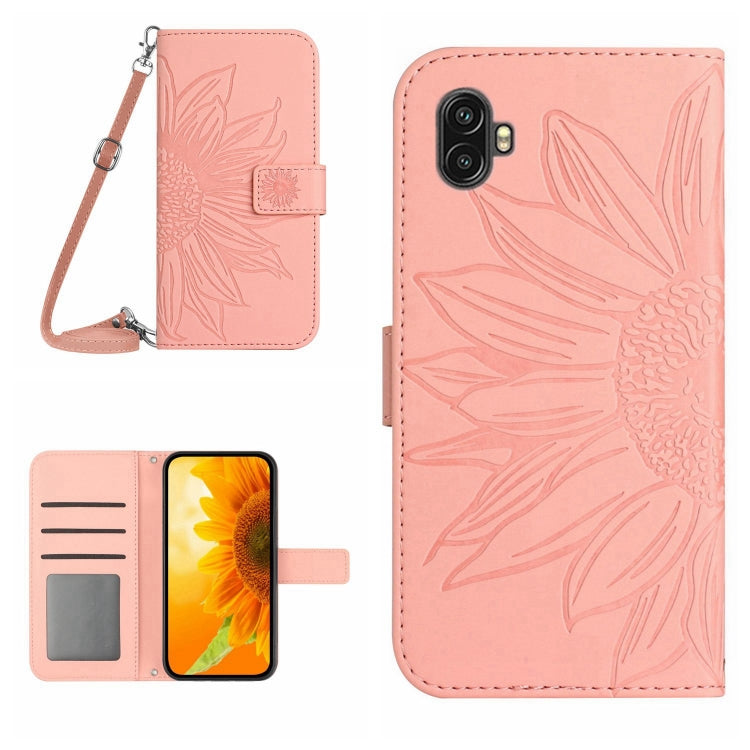 Skin Feel Sun Flower Pattern Flip Leather Phone Case