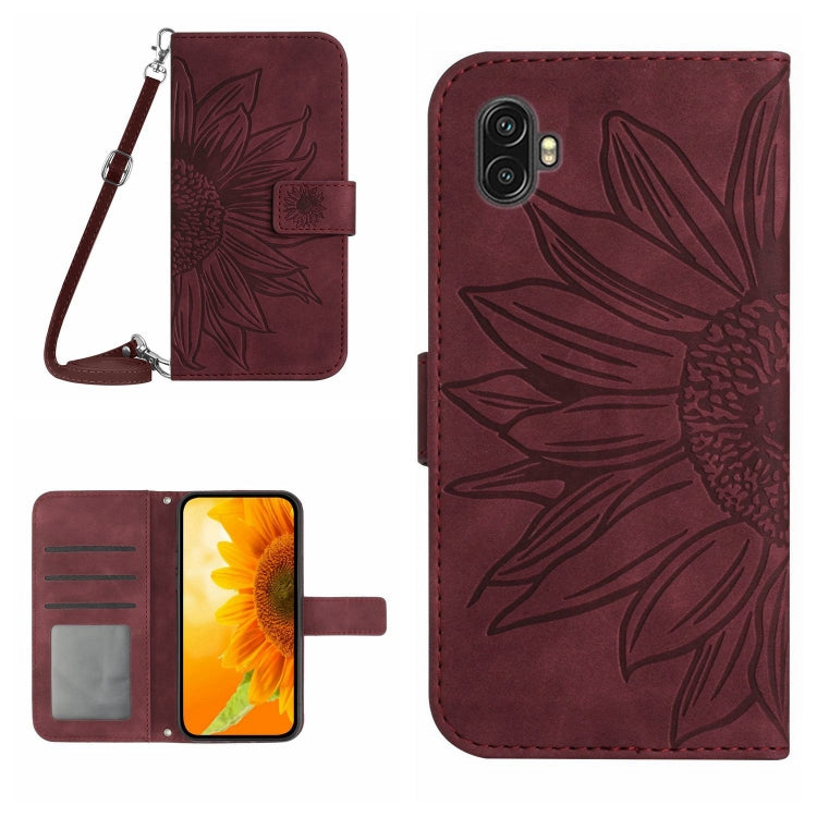 Skin Feel Sun Flower Pattern Flip Leather Phone Case