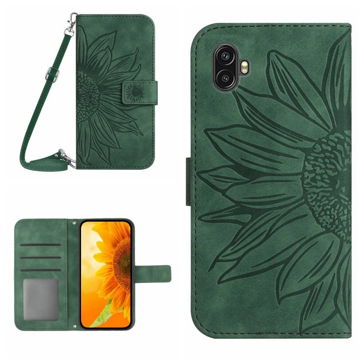 Skin Feel Sun Flower Pattern Flip Leather Phone Case