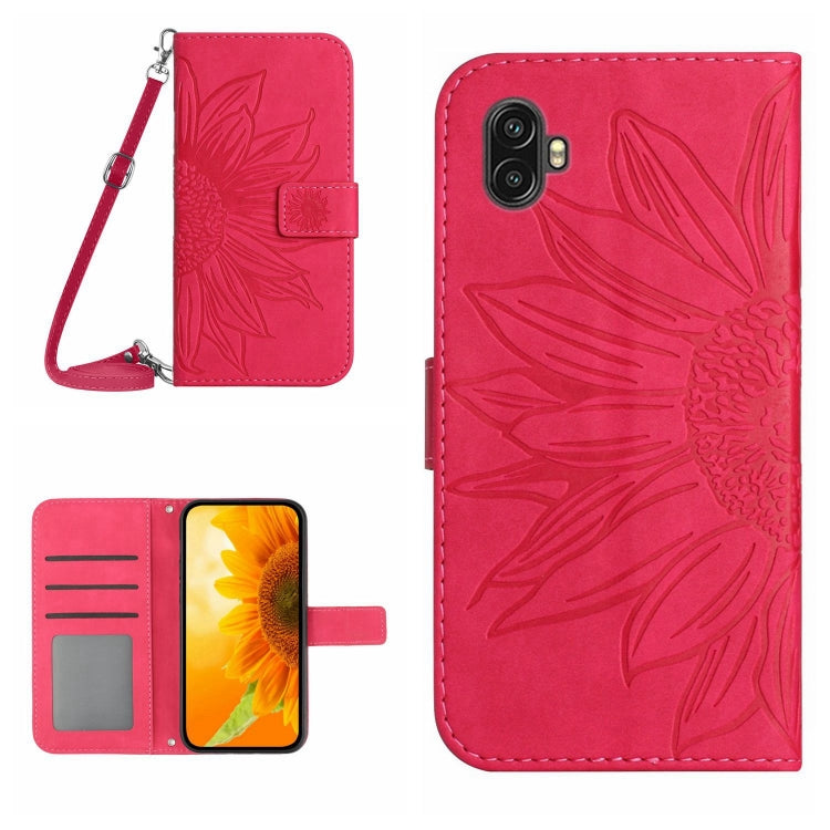 Skin Feel Sun Flower Pattern Flip Leather Phone Case