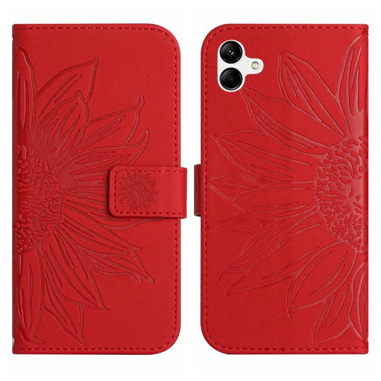 Skin Feel Sun Flower Pattern Flip Leather Phone Case