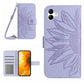 Skin Feel Sun Flower Pattern Flip Leather Phone Case