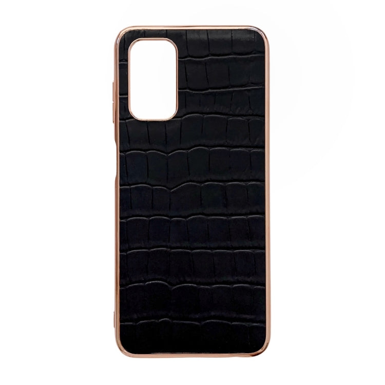 Crocodile Texture Genuine Leather Electroplating Phone Case, For Samsung Galaxy A13 4G, For Samsung Galaxy A23 4G/5G, For Samsung Galaxy A33 5G, For Samsung Galaxy A53 5G, For Samsung Galaxy A73 5G, For Samsung Galaxy Z Flip3 5G������������������������...