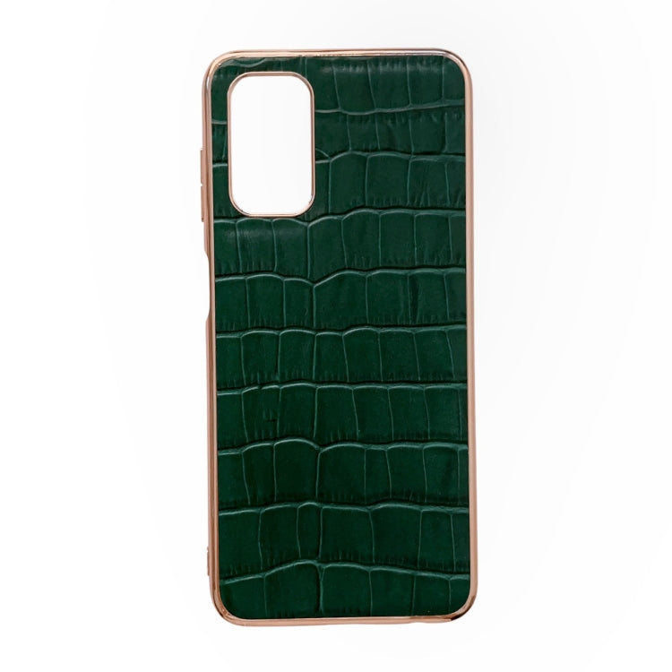 Crocodile Texture Genuine Leather Electroplating Phone Case, For Samsung Galaxy A13 4G, For Samsung Galaxy A23 4G/5G, For Samsung Galaxy A33 5G, For Samsung Galaxy A53 5G, For Samsung Galaxy A73 5G, For Samsung Galaxy Z Flip3 5G������������������������...