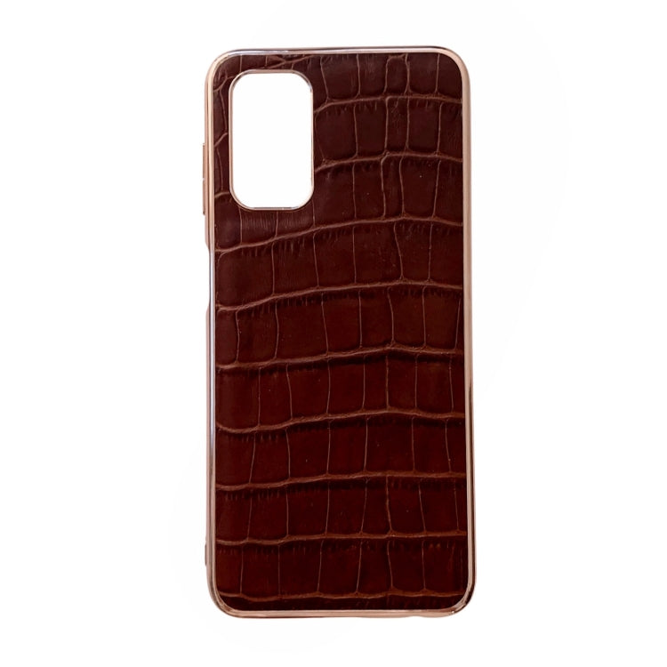Crocodile Texture Genuine Leather Electroplating Phone Case, For Samsung Galaxy A13 4G, For Samsung Galaxy A23 4G/5G, For Samsung Galaxy A33 5G, For Samsung Galaxy A53 5G, For Samsung Galaxy A73 5G, For Samsung Galaxy Z Flip3 5G������������������������...