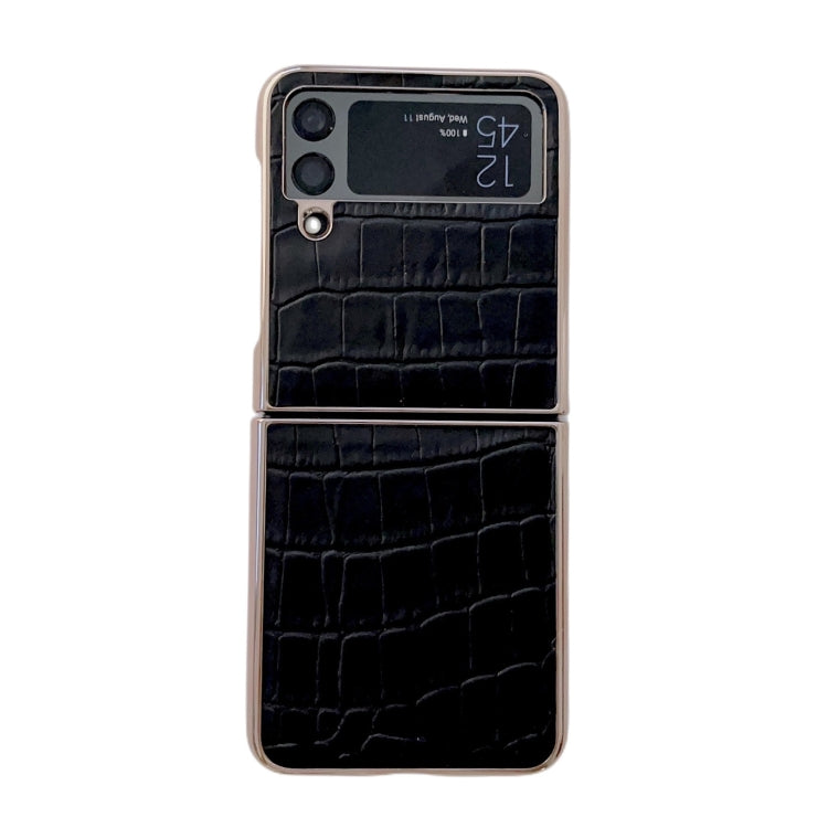 Crocodile Texture Genuine Leather Electroplating Phone Case, For Samsung Galaxy A13 4G, For Samsung Galaxy A23 4G/5G, For Samsung Galaxy A33 5G, For Samsung Galaxy A53 5G, For Samsung Galaxy A73 5G, For Samsung Galaxy Z Flip3 5G������������������������...
