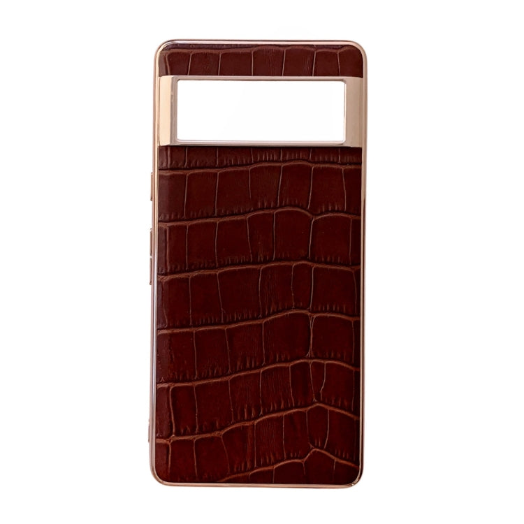 Crocodile Texture Genuine Leather Electroplating Phone Case, For Samsung Galaxy A13 4G, For Samsung Galaxy A23 4G/5G, For Samsung Galaxy A33 5G, For Samsung Galaxy A53 5G, For Samsung Galaxy A73 5G, For Samsung Galaxy Z Flip3 5G������������������������...
