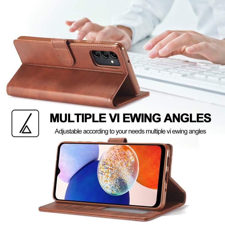 LC.IMEEKE Calf Texture Leather Phone Case, For Samsung Galaxy A14 4G/5G