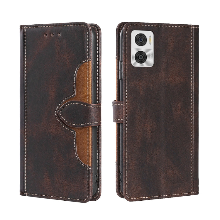 Skin Feel Magnetic Buckle Leather Phone Case, For Motorola Moto E22/E22i, For Samsung Galaxy A04, For TCL 305i, For Nokia G60 5G, For Honor X8 5G/X6