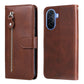Calf Texture Zipper Leather Phone Case, For Huawei nova Y70 / Y70 Plus/ Enjoy 50, For Huawei nova Y90 / Enjoy 50 Pro, For Honor X8 5G / X6, For Samsung Galaxy A14 5G, For OPPO A17