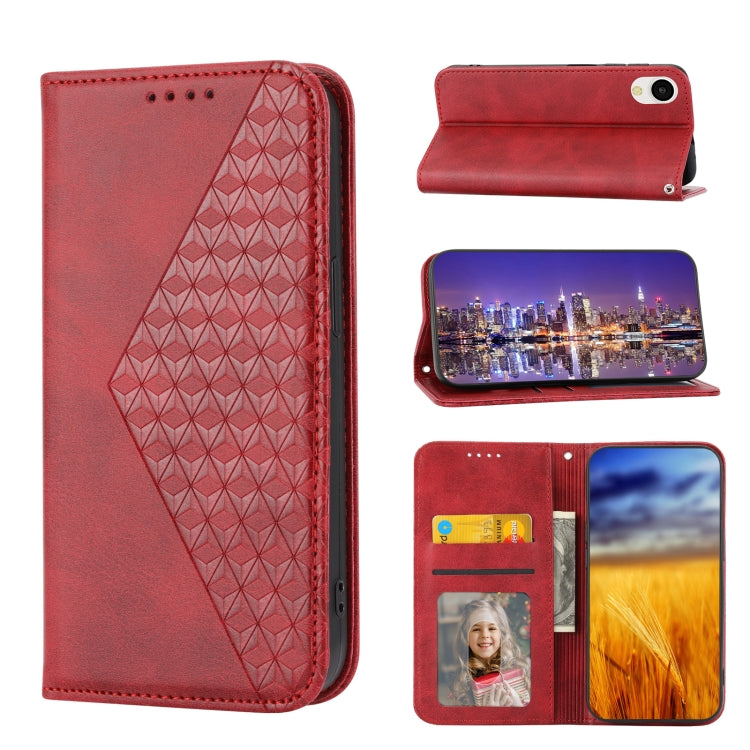 Cubic Grid Calf Texture Magnetic Closure Leather Phone Case, For Samsung Galaxy A23 4G/5G/M13 4G/F23/M23 5G, For Samsung Galaxy A33 5G, For Samsung Galaxy A23e/A23S/A23 5G/A22e, For Samsung Galaxy A14 5G