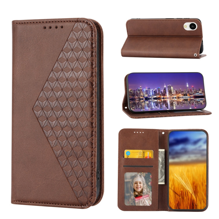 Cubic Grid Calf Texture Magnetic Closure Leather Phone Case, For Samsung Galaxy A23 4G/5G/M13 4G/F23/M23 5G, For Samsung Galaxy A33 5G, For Samsung Galaxy A23e/A23S/A23 5G/A22e, For Samsung Galaxy A14 5G