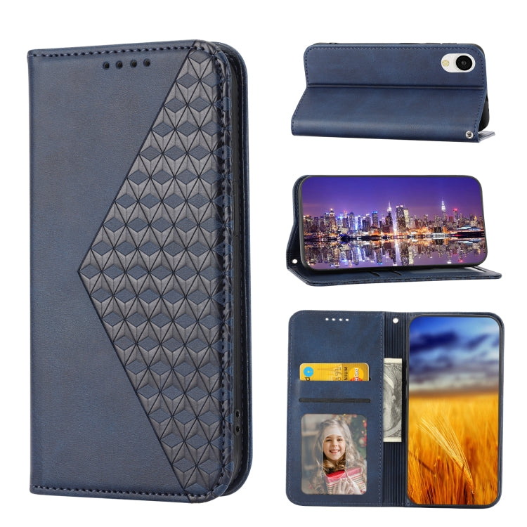 Cubic Grid Calf Texture Magnetic Closure Leather Phone Case, For Samsung Galaxy A23 4G/5G/M13 4G/F23/M23 5G, For Samsung Galaxy A33 5G, For Samsung Galaxy A23e/A23S/A23 5G/A22e, For Samsung Galaxy A14 5G
