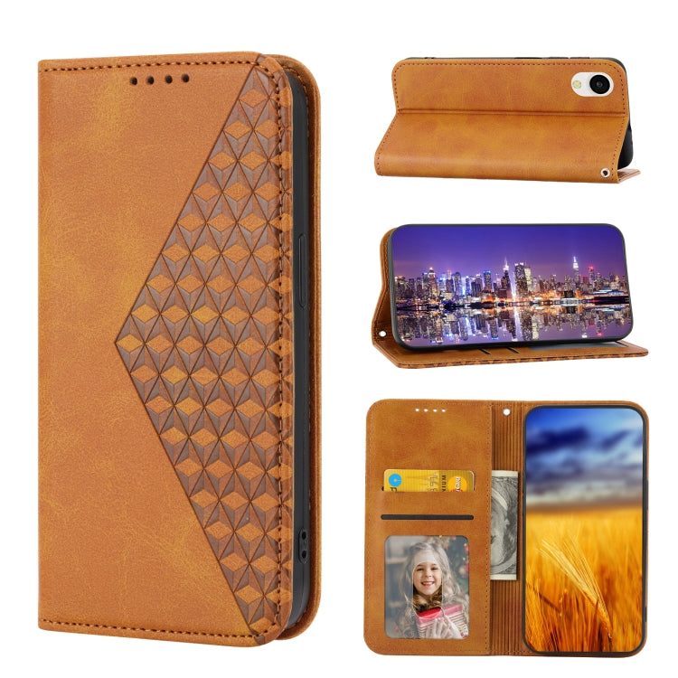 Cubic Grid Calf Texture Magnetic Closure Leather Phone Case, For Samsung Galaxy A23 4G/5G/M13 4G/F23/M23 5G, For Samsung Galaxy A33 5G, For Samsung Galaxy A23e/A23S/A23 5G/A22e, For Samsung Galaxy A14 5G