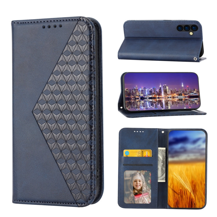 Cubic Grid Calf Texture Magnetic Closure Leather Phone Case, For Samsung Galaxy A23 4G/5G/M13 4G/F23/M23 5G, For Samsung Galaxy A33 5G, For Samsung Galaxy A23e/A23S/A23 5G/A22e, For Samsung Galaxy A14 5G