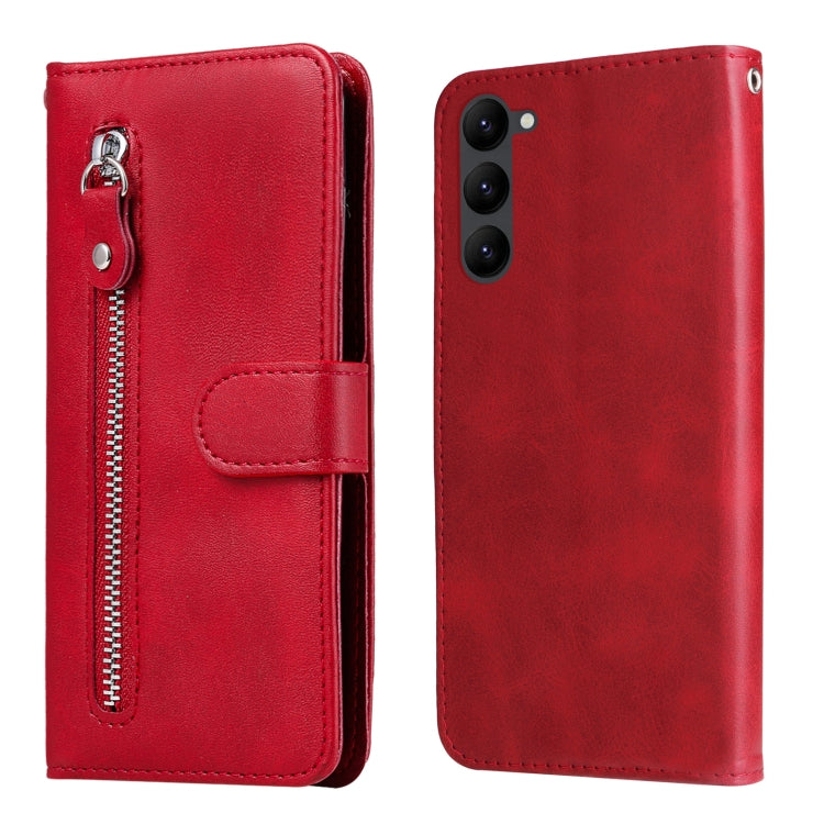Calf Texture Zipper Leather Phone Case, For Samsung Galaxy S23 5G, For Samsung Galaxy S23+ 5G, For Samsung Galaxy S23 Ultra 5G
