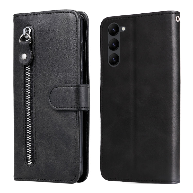 Calf Texture Zipper Leather Phone Case, For Samsung Galaxy S23 5G, For Samsung Galaxy S23+ 5G, For Samsung Galaxy S23 Ultra 5G