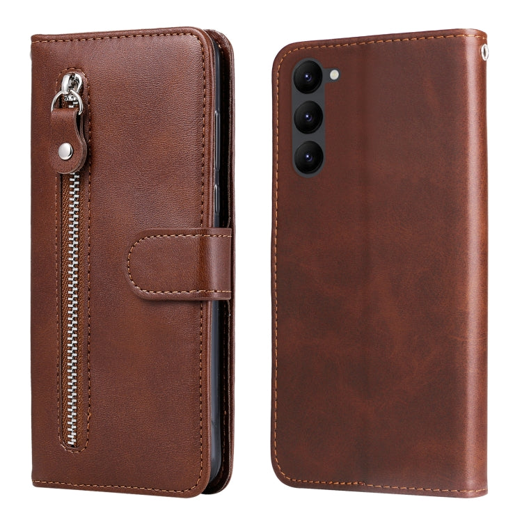 Calf Texture Zipper Leather Phone Case, For Samsung Galaxy S23 5G, For Samsung Galaxy S23+ 5G, For Samsung Galaxy S23 Ultra 5G
