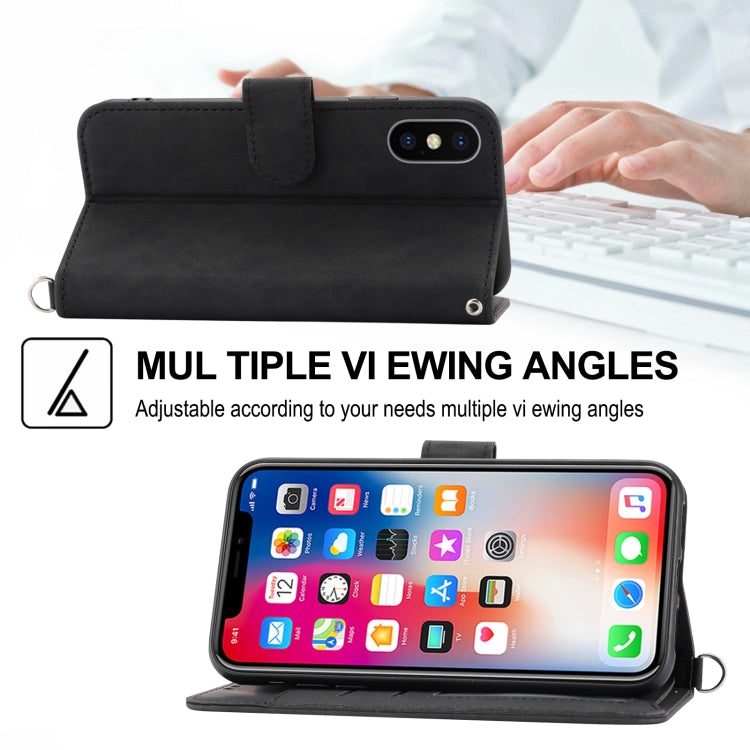 Skin-feel Flowers Embossed Wallet Leather Phone Case